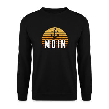 Moin Hamburg Anker Hamburger Hafen Fan Stadt HH - Sweat-shirt Unisexe - noir - Devant - Alina (178cm) & Michal (187cm)