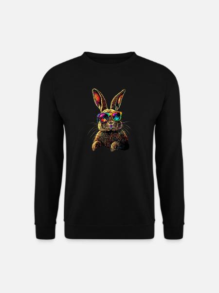 Hase Kaninchen Liebhaber Feldhase Bunny Süße Hasen - Unisex Pullover - Schwarz