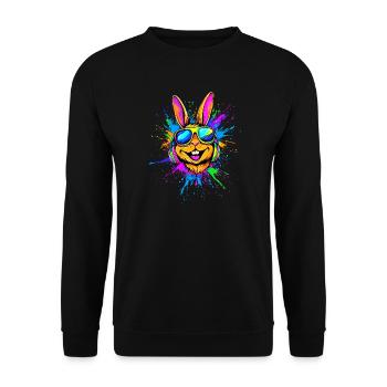 Hase Kaninchen Liebhaber Feldhase Bunny Süße Hasen - Unisex Pullover - Schwarz - Vorne - Alina (178cm) & Michal (187cm)