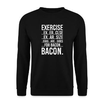Bacon Exercise - Unisex Sweatshirt - black - Front - Alina (178cm) & Michal (187cm)