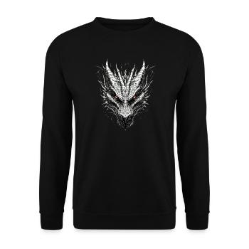 Dragon Mythical Creature Dragon Lover Fire Dragon - Unisex Sweatshirt - black - Front - Alina (178cm) & Michal (187cm)
