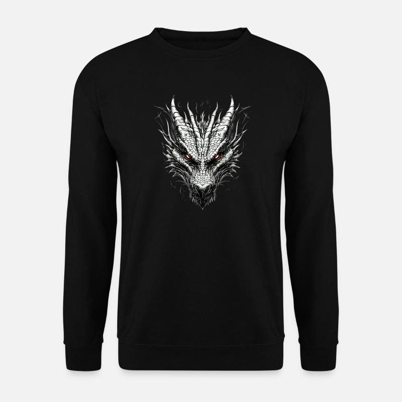 Drache Fabelwesen Dragon Liebhaber Feuer Drachen - Unisex Pullover - Schwarz