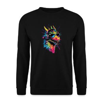 Dragon Mythical Creature Dragon Lover Fire Dragon - Unisex Sweatshirt - black - Front - Alina (178cm) & Michal (187cm)