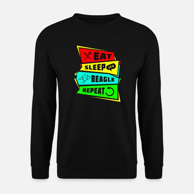 Eat Sleep Beagle Repeat - Unisex Sweatshirt - black