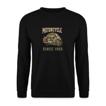 Légende 1965 – Conception de motos vintage - Sweat-shirt Unisexe - noir - Devant - Alina (178cm) & Michal (187cm)