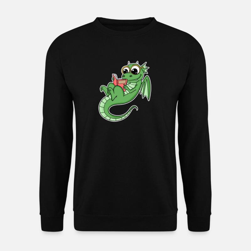 Dragon Books Book Reading - Unisex Sweatshirt - black
