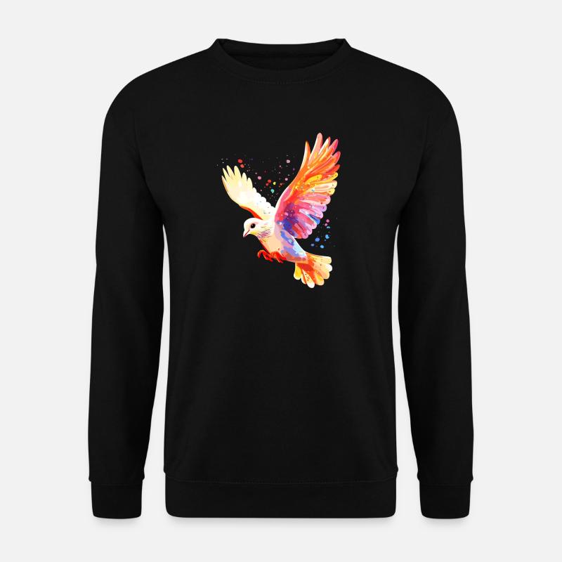 Taube Weiß Frieden Peace Ringeltaube Weiße Tauben - Unisex Pullover - Schwarz