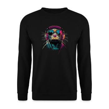 Taupe avec des lunettes de soleil Love Cute Moles - Sweat-shirt Unisexe - noir - Devant - Alina (178cm) & Michal (187cm)