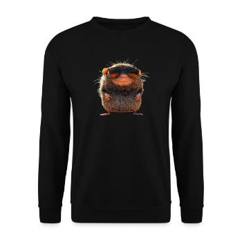 Taupe avec des lunettes de soleil Love Cute Moles - Sweat-shirt Unisexe - noir - Devant - Alina (178cm) & Michal (187cm)