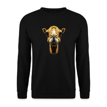 Camel Dromedary Bactrian Camel Gift Camels - Unisex Sweatshirt - black - Front - Alina (178cm) & Michal (187cm)