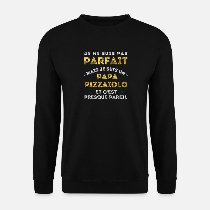 Ich bin ein Pizza-Vater - Unisex Pullover - Schwarz