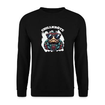 Collective turtle art with sunglasses - Unisex Sweatshirt - black - Front - Alina (178cm) & Michal (187cm)