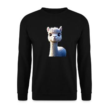 Alpaca Sweet Llama Farm Life Is Better With Alpacas - Unisex Sweatshirt - black - Front - Alina (178cm) & Michal (187cm)