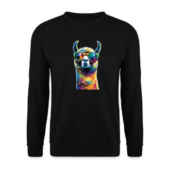 Alpaca Sweet Llama Farm Life Is Better With Alpacas - Unisex Sweatshirt - black - Front - Alina (178cm) & Michal (187cm)