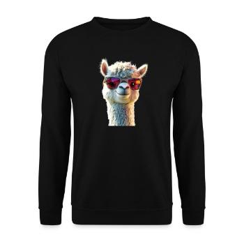Alpaca Sweet Llama Farm Life Is Better With Alpacas - Unisex Sweatshirt - black - Front - Alina (178cm) & Michal (187cm)