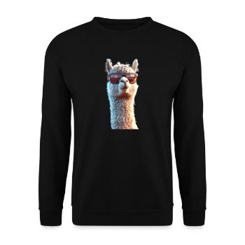 Alpaca Sweet Llama Farm Life Is Better With Alpacas - Unisex Sweatshirt - black - Front - Alina (178cm) & Michal (187cm)