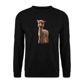 Alpaca Sweet Llama Farm Life Is Better With Alpacas - Unisex Sweatshirt - black - Front - Alina (178cm) & Michal (187cm)