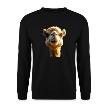 Camel Dromedary Bactrian Camel Gift Camels - Unisex Sweatshirt - black - Front - Alina (178cm) & Michal (187cm)