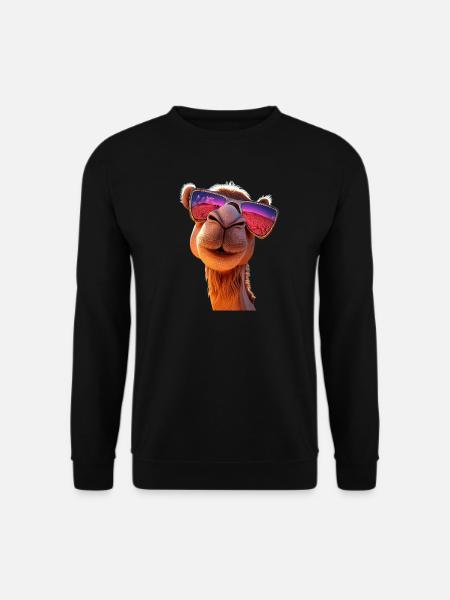 Kamel Dromedar Trampeltier Camel Geschenk Kamele - Unisex Pullover - Schwarz