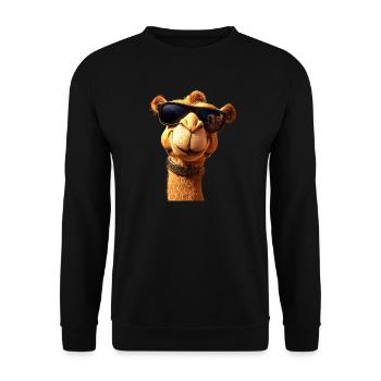 Camel Dromedary Bactrian Camel Gift Camels - Unisex Sweatshirt - black - Front - Alina (178cm) & Michal (187cm)