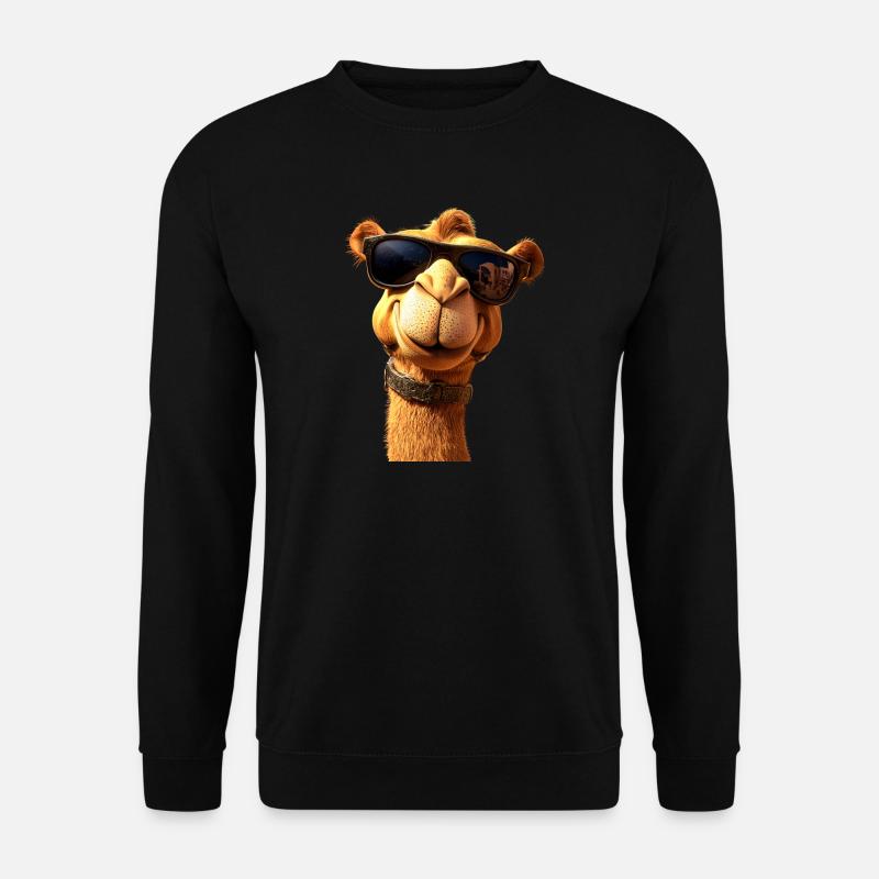 Kamel Dromedar Trampeltier Camel Geschenk Kamele - Unisex Pullover - Schwarz