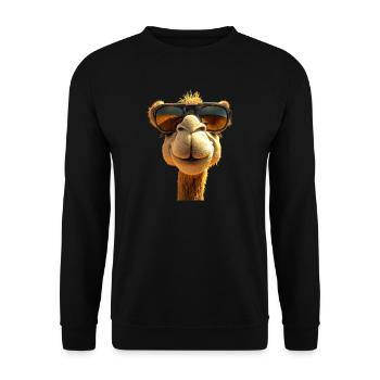 Camel Dromedary Bactrian Camel Gift Camels - Unisex Sweatshirt - black - Front - Alina (178cm) & Michal (187cm)