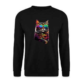 Britisch Kurzhaar Katze BKH Katzenmama Süße Katzen - Unisex Pullover - Schwarz - Vorne - Alina (178cm) & Michal (187cm)