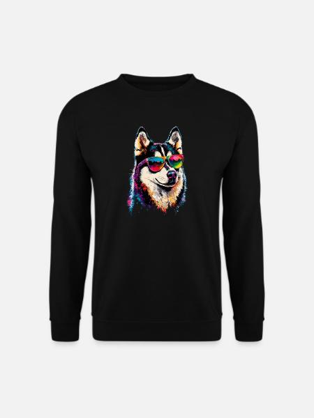 Husky Hunde Liebhaber Hund Liebe Siberian Huskys - Unisex Pullover - Schwarz