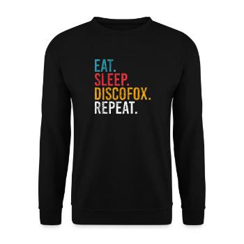 Eat Sleep Discofox Repeat für Tänzer - Unisex Pullover - Schwarz - Vorne - Alina (178cm) & Michal (187cm)
