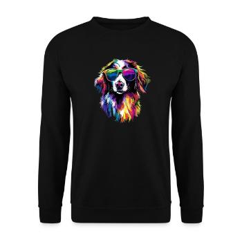 Australian Shepherd Dog Lover Cute Aussie - Unisex Sweatshirt - black - Front - Alina (178cm) & Michal (187cm)