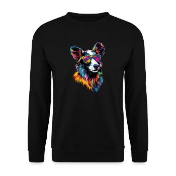 Australian Shepherd Dog Lover Cute Aussie - Unisex Sweatshirt - black - Front - Alina (178cm) & Michal (187cm)
