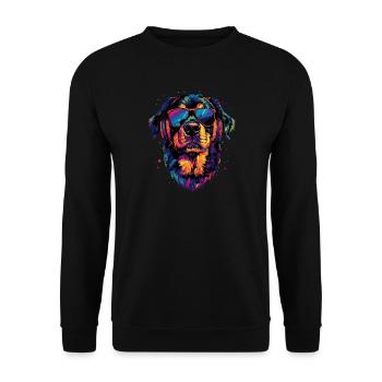 Rottweiler Dogs Love Proud Rottweiler Lovers - Unisex Sweatshirt - black - Front - Alina (178cm) & Michal (187cm)