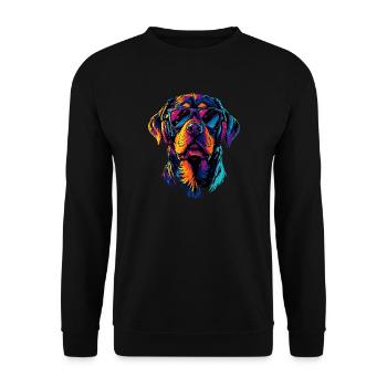 Rottweiler Dogs Love Proud Rottweiler Lovers - Unisex Sweatshirt - black - Front - Alina (178cm) & Michal (187cm)