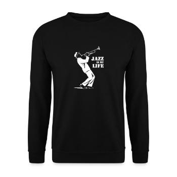 Jazz Is My Life Trompettiste de Jazz - Sweat-shirt Unisexe - noir - Devant - Alina (178cm) & Michal (187cm)