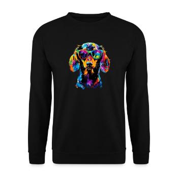 Dachshund, Dachshund, Miniature Dachshund, Dachshund Club, Dachshund - Unisex Sweatshirt - black - Front - Alina (178cm) & Michal (187cm)