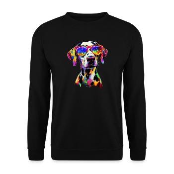 Dalmatian Dog Lover I Love Dalmatians - Unisex Sweatshirt - black - Front - Alina (178cm) & Michal (187cm)