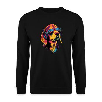 Beagle Puppy Beagles Cute Dog English Beagle - Unisex Sweatshirt - black - Front - Alina (178cm) & Michal (187cm)