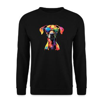 Rhodesian Ridgeback Hunting Dog Dogs Pride Ridgeback - Unisex Sweatshirt - black - Front - Alina (178cm) & Michal (187cm)