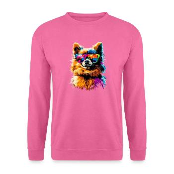 Zwergspitz Pommeraner Pom Süßer Deutscher Spitz - Unisex Pullover - Pink - Vorne