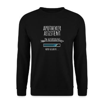 Apothekerassistent Ausbildung Beruf Geschenk - Unisex Pullover - Schwarz - Vorne - Alina (178cm) & Michal (187cm)