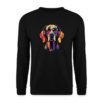 Great Dane Hatz Male Saupacker Great Dane - Unisex Sweatshirt - black - Front - Alina (178cm) & Michal (187cm)