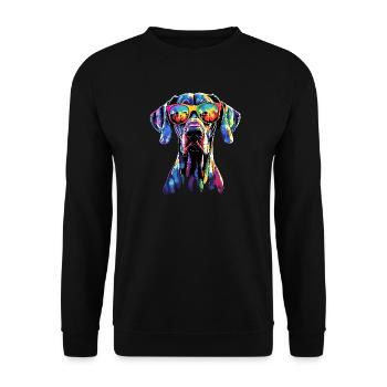 Great Dane Hatz Male Saupacker Great Dane - Unisex Sweatshirt - black - Front - Alina (178cm) & Michal (187cm)