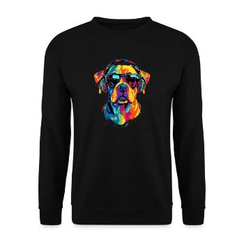 Deutscher Boxer Hunde Boxerverein German Boxer - Unisex Pullover - Schwarz - Vorne - Alina (178cm) & Michal (187cm)