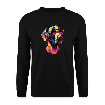 Great Dane Hatz Male Saupacker Great Dane - Unisex Sweatshirt - black - Front - Alina (178cm) & Michal (187cm)