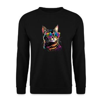 Bengal Cat Leopard Cat Leopardette Bengal Cats - Unisex Sweatshirt - black - Front - Alina (178cm) & Michal (187cm)