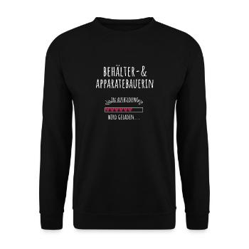 Behälter und Apparatebauerin Ausbildung Beruf - Unisex Pullover - Schwarz - Vorne - Alina (178cm) & Michal (187cm)