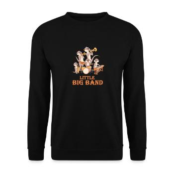 Erdmännchen Little Big Band - Unisex Pullover - Schwarz - Vorne - Alina (178cm) & Michal (187cm)