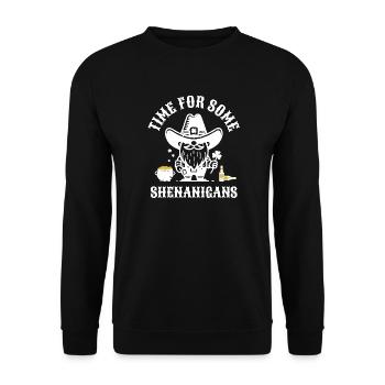 St. Patrick's Zeit für ein paar Spielereien Klee - Unisex Pullover - Schwarz - Vorne - Alina (178cm) & Michal (187cm)