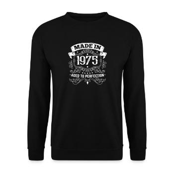 Parfait Millésime d’anniversaire 1975 - Sweat-shirt Unisexe - noir - Devant - Alina (178cm) & Michal (187cm)