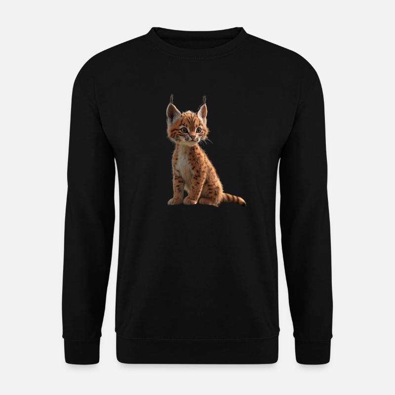Lynx Chat sauvage Grands chats Chats Mignon Lynx - Sweat-shirt Unisexe - noir